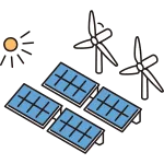 Solar And Wind Power Generation SVG Icon